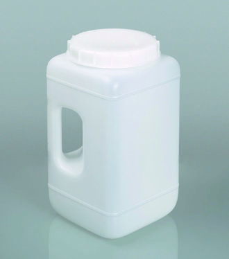 Wide-mouth containers with handle, HDPE, with screw cap | Nominal capacity: 4400 ml
